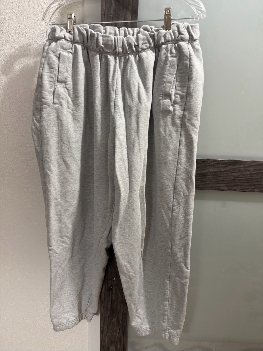 aerie Light Gray Drawstring Jogger Pants